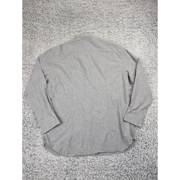 Buffalo David Bitton Shirt Men Large Gray Minimal Work Wear Casual Preppy Slim - Picture 5 of 6